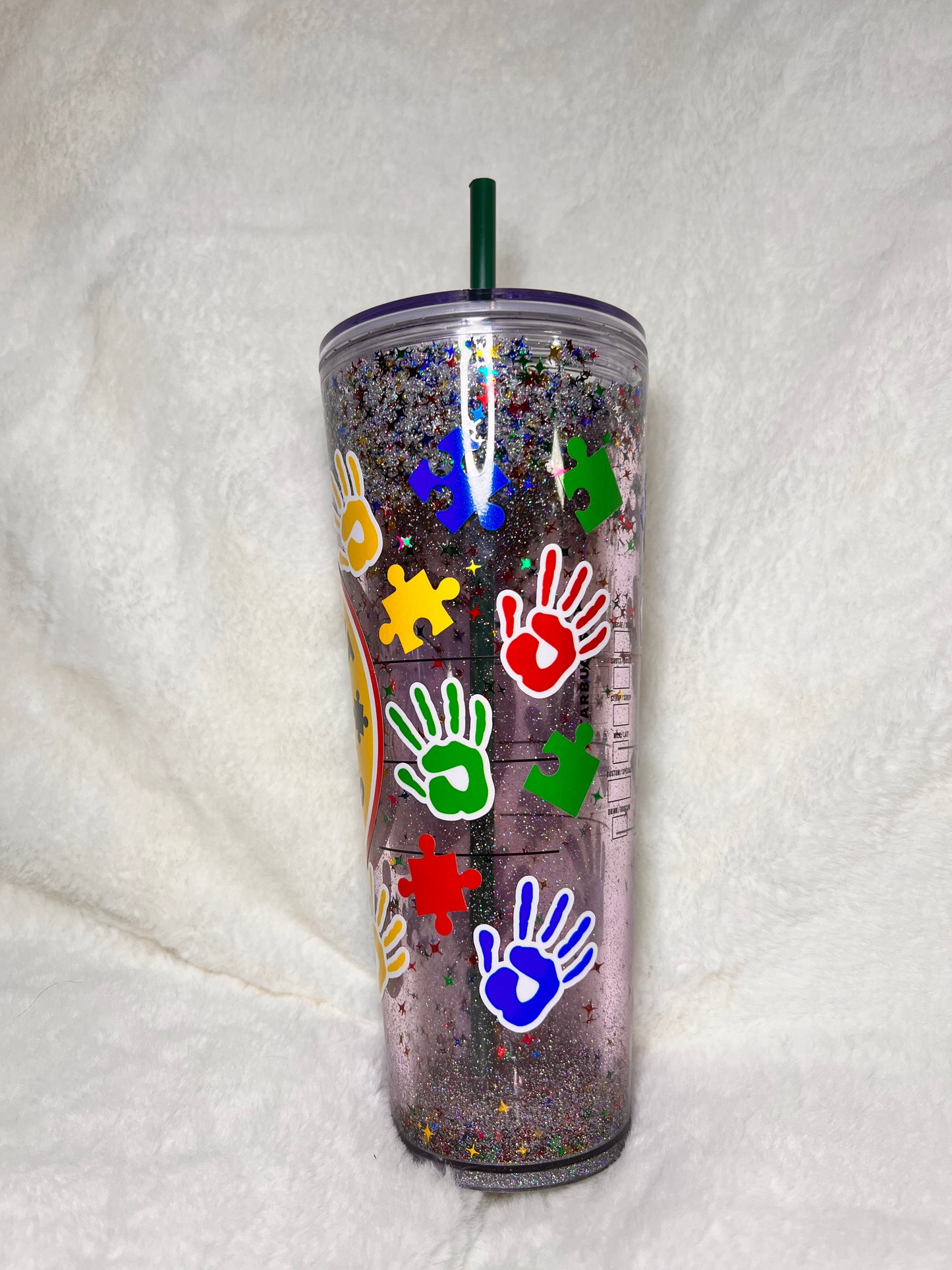 Autism Awareness 24 oz. Snowglobe Tumbler