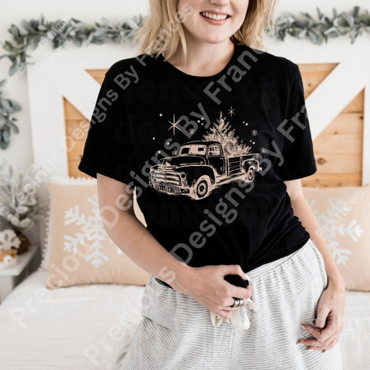 Christmas Truck Neck Sweater