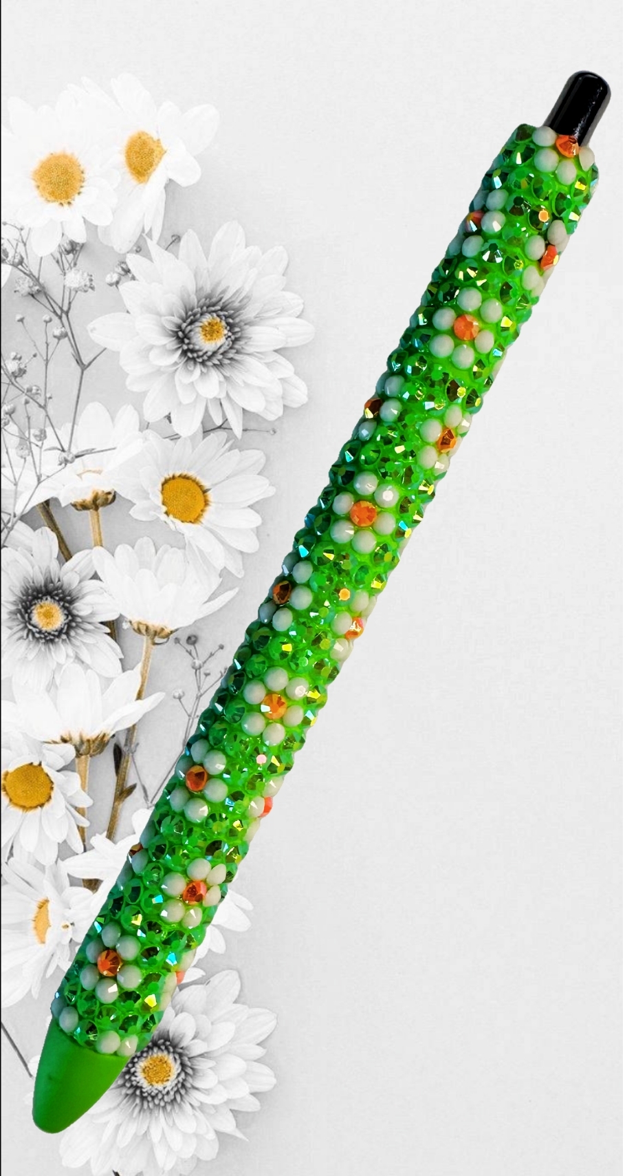 Rhinestone Flower Gel Ink Pen