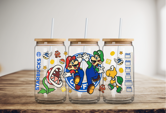 16 oz. Mario Bros glass Libby Cup