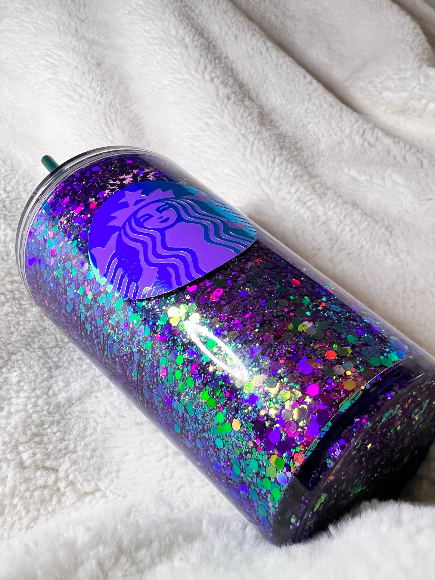 16 oz. Iridescent Snowglobe Tumbler